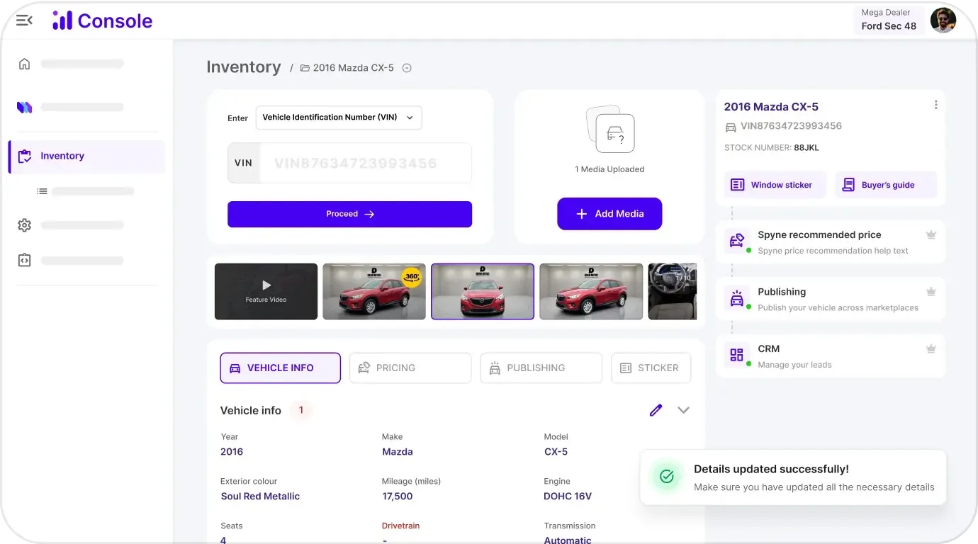 Sube o sincroniza tu inventario