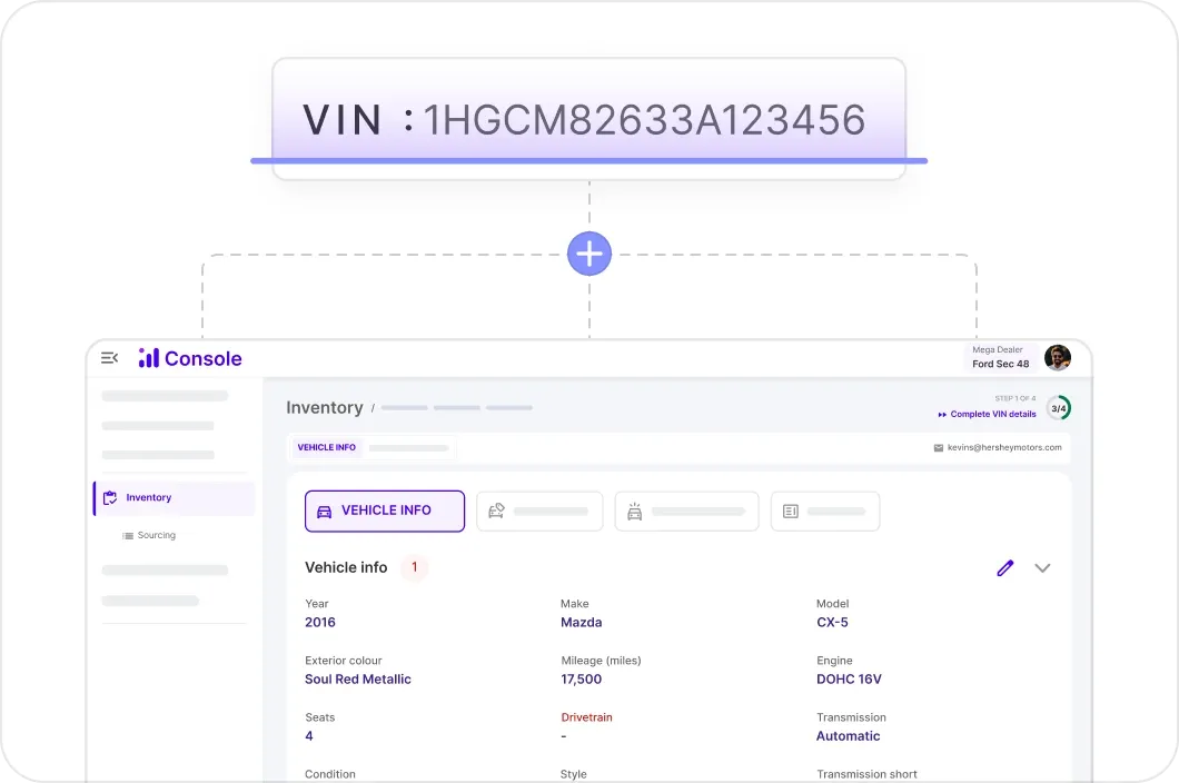 Descripciones automáticas de vehículos